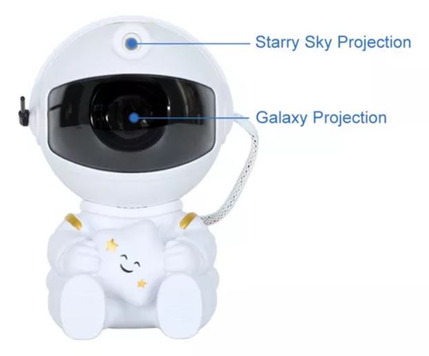 Lampara Led Astronauta De Proyector Cielo Estrella Espanta Color de la estructura Blanco