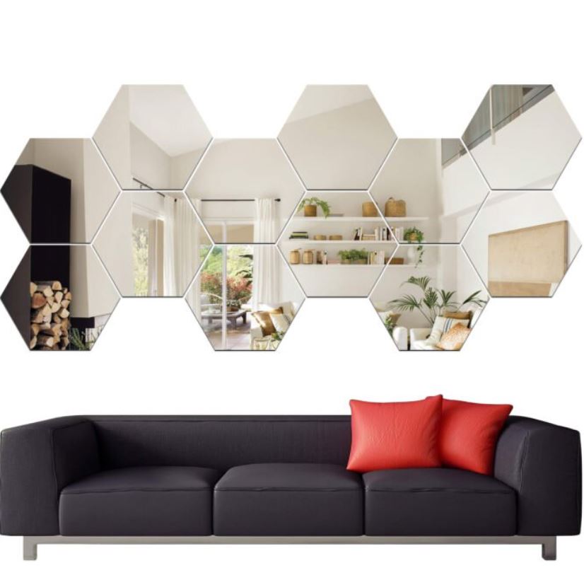 Espejos Decorativos Hexagonales X6 unidades